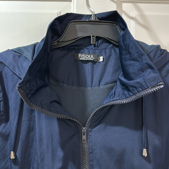Navy Blue Rain Jacket - Picture 3 of 5